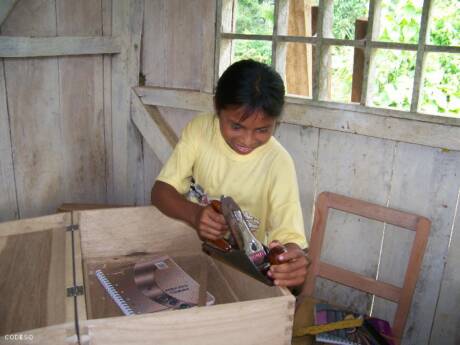 Fotovoltaic solar energy used for community computers in the provinces Morona Santiago and Pastaza Amazon Region Ecuador South America